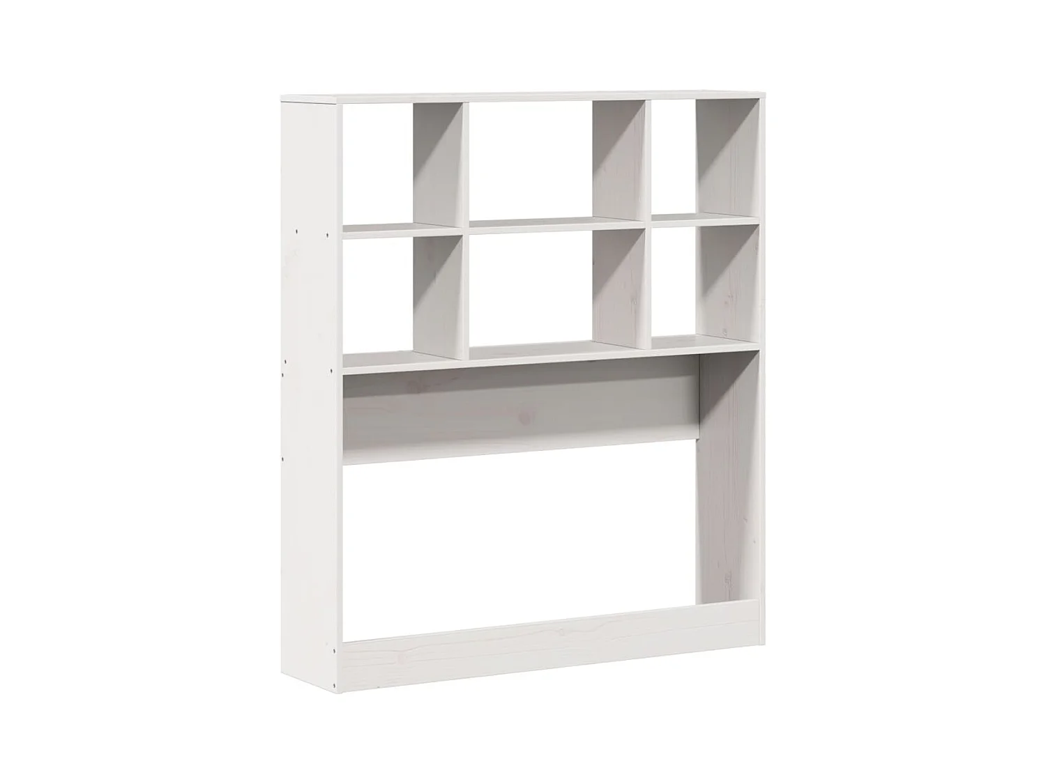 Kopfteil mit Stauraum Weiß 90 cm Massivholz Kiefer