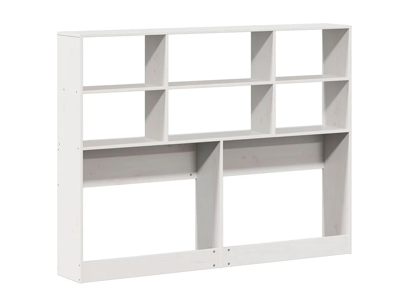 Tête de lit avec rangement blanc 135 cm bois massif de pin