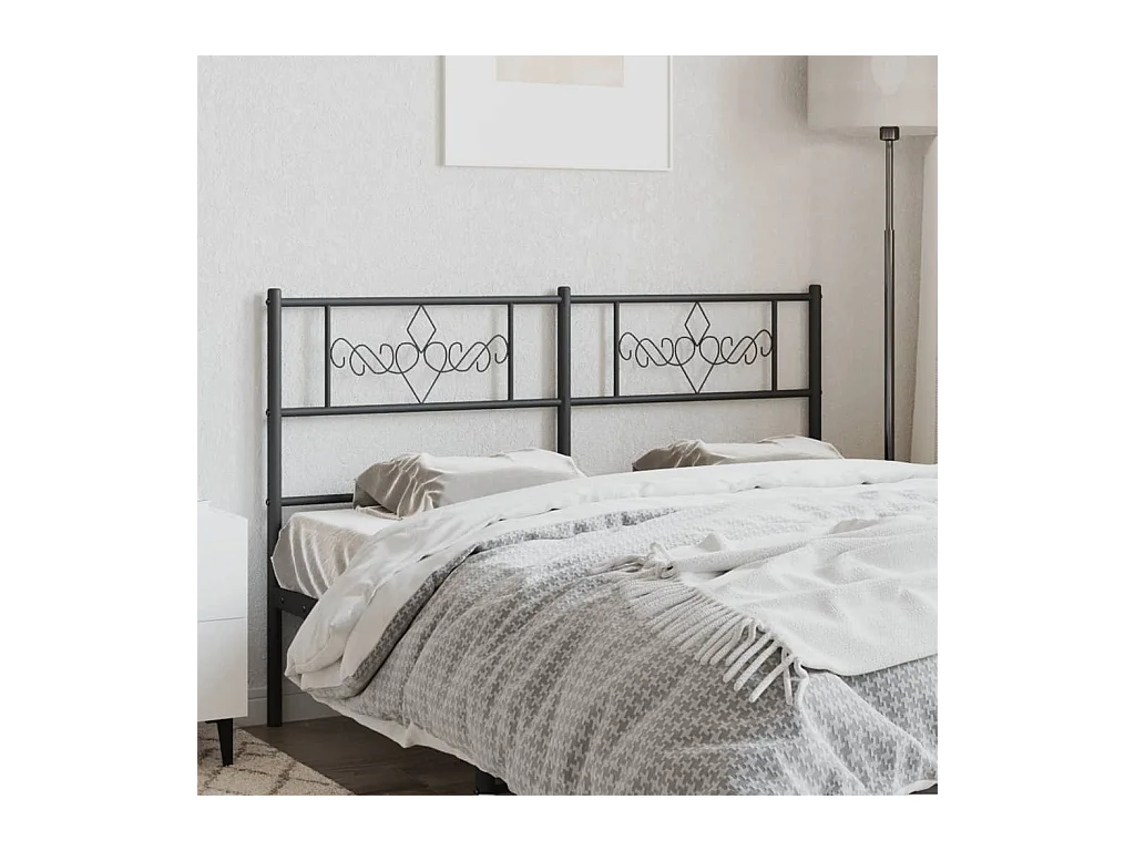 Tête de lit métal noir 140 cm