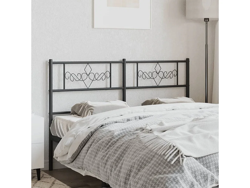 Tête de lit de remplacement métal noir 140 cm