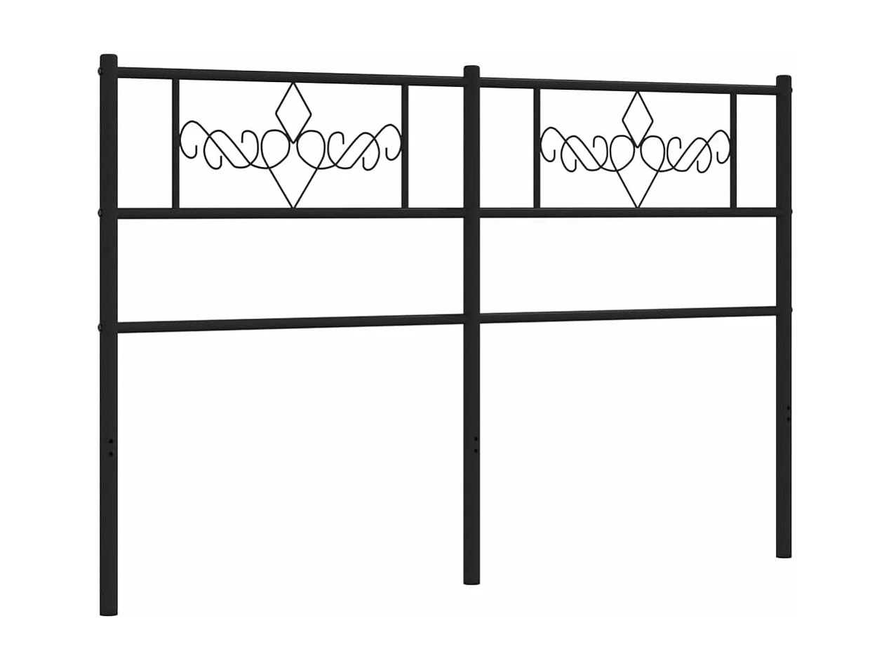 Tête de lit de remplacement métal noir 140 cm