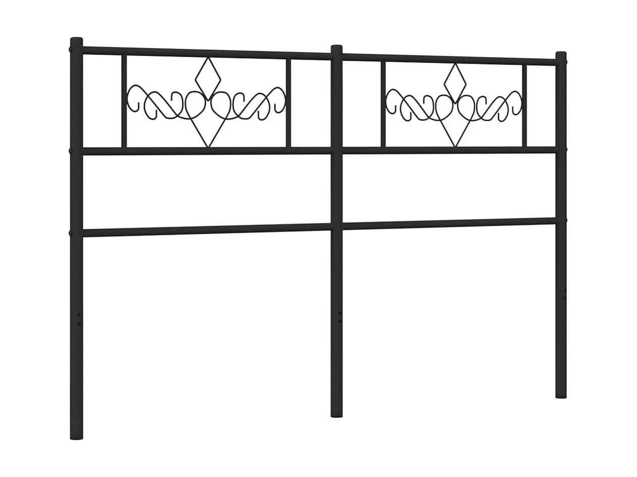 Vervangend hoofdbord 140 cm metaal zwart