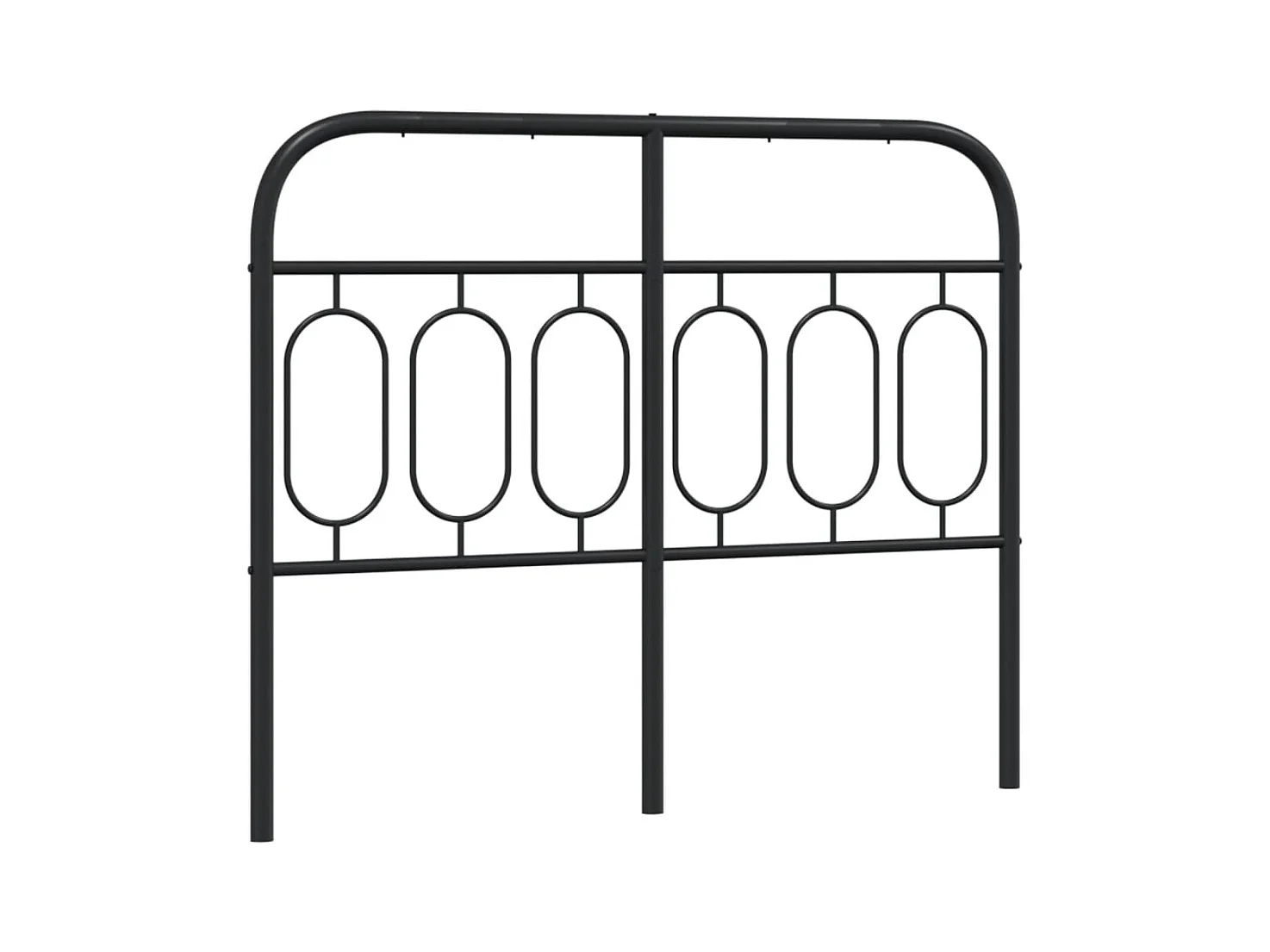 Hoofdbord 120 cm metaal zwart