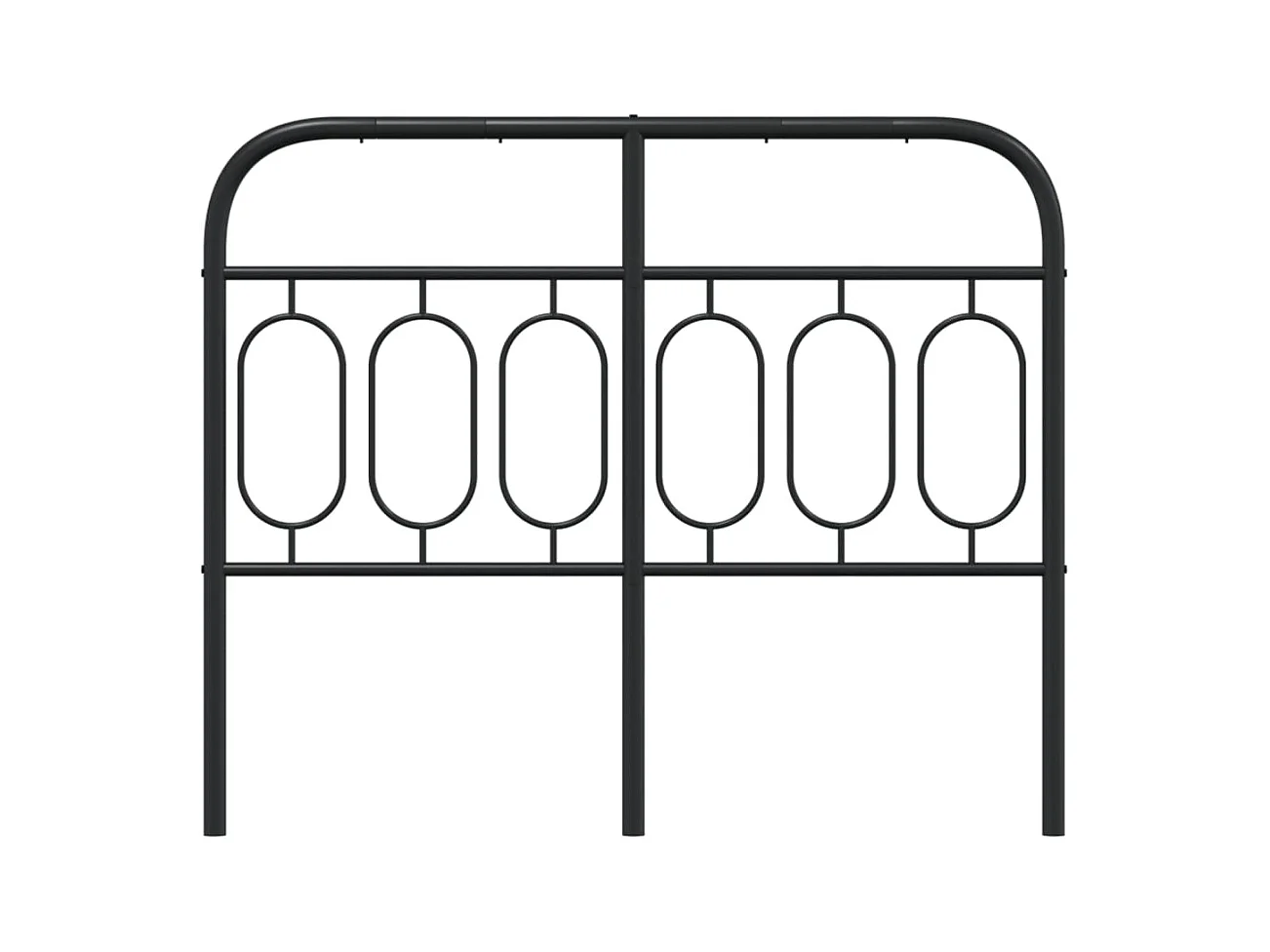 Testiera in Metallo Nero 120 cm