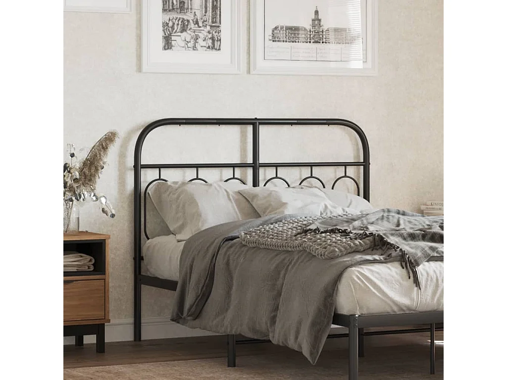 Tête de lit métal noir 120 cm