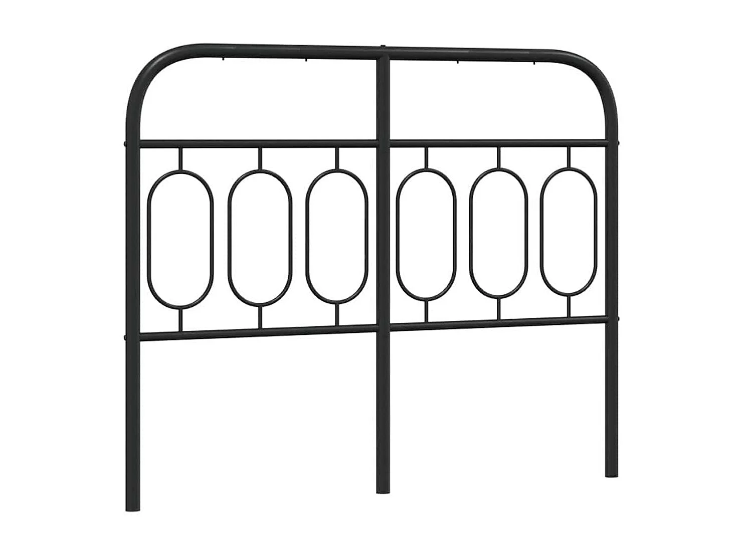 Tête de lit de remplacement métal noir 120 cm