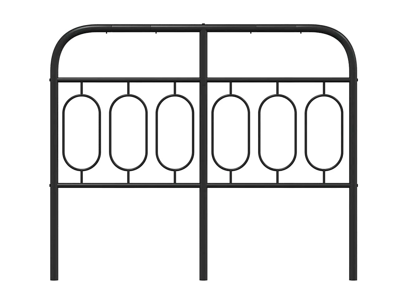 Tête de lit de remplacement métal noir 120 cm