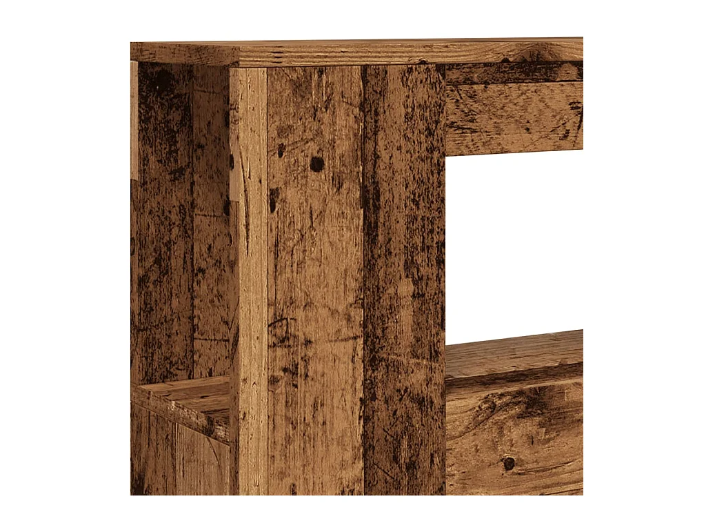 Tête de lit à LED vieux bois 100x18,5x103,5cm bois d'ingénierie