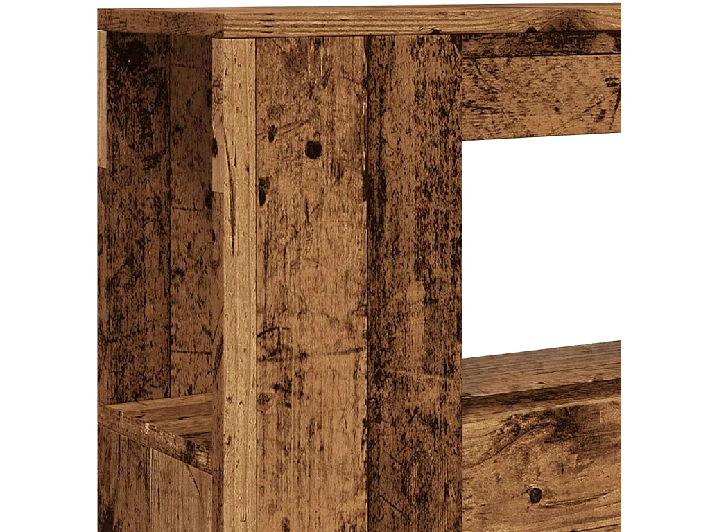 LED-Kopfteil Altholz-Optik 100x18,5x103,5 cm Holzwerkstoff