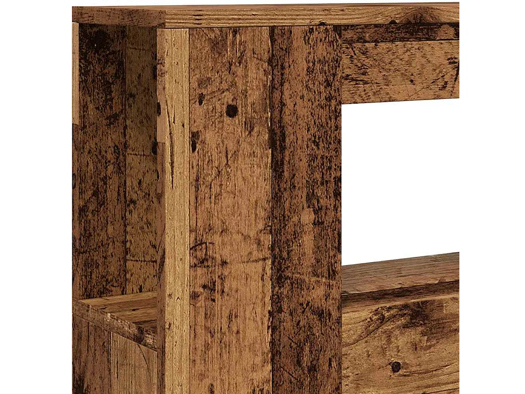 Tête de lit à LED vieux bois 100x18,5x103,5cm bois d'ingénierie