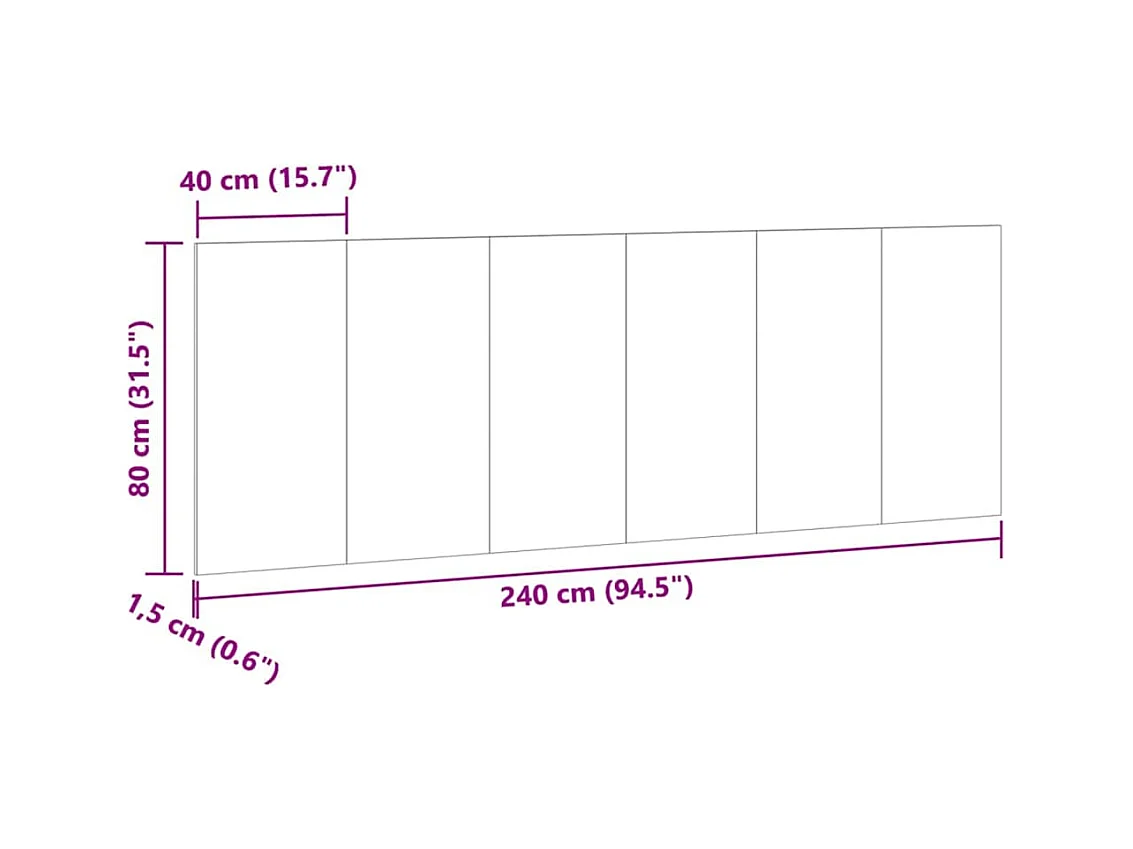 Tête de lit murale chêne artisanal bois d'ingénierie