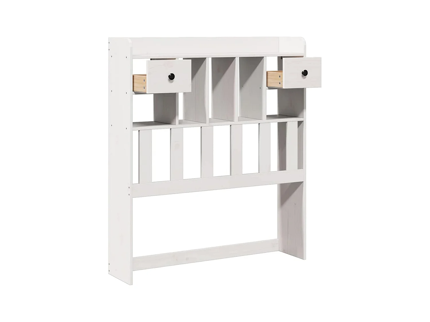 Tête de lit avec rangement blanc 90 cm bois massif de pin