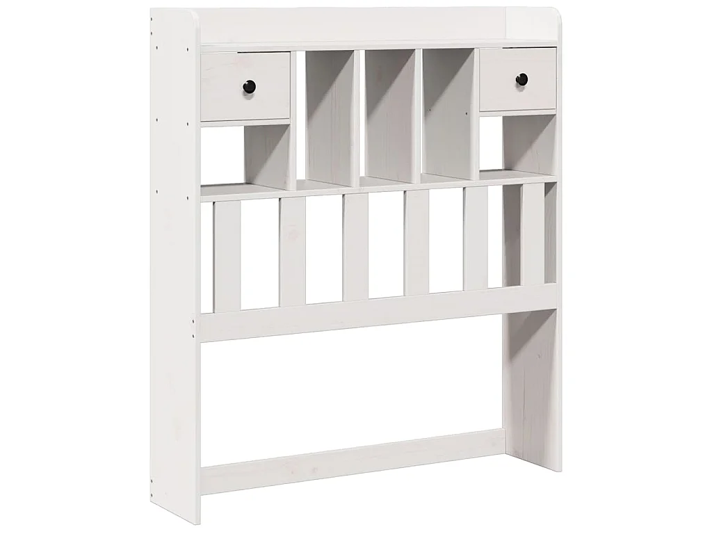 Tête de lit avec rangement blanc 90 cm bois massif de pin