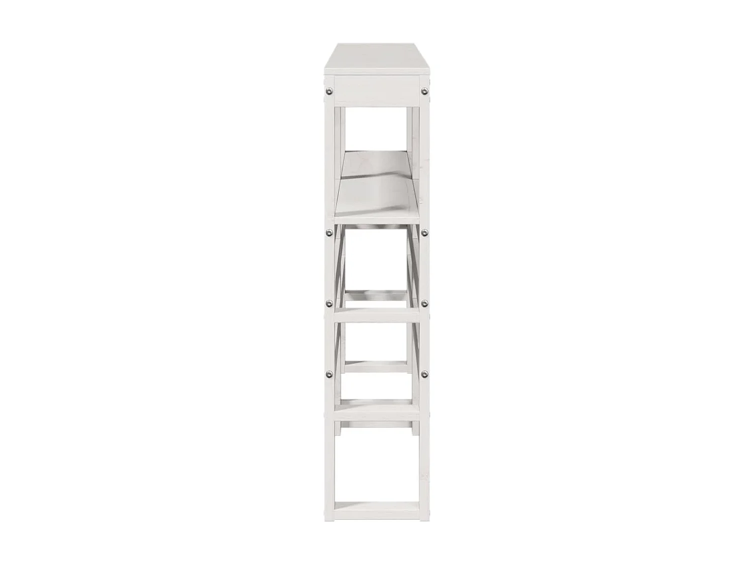 Tête de lit avec étagères blanc 120 cm bois massif de pin
