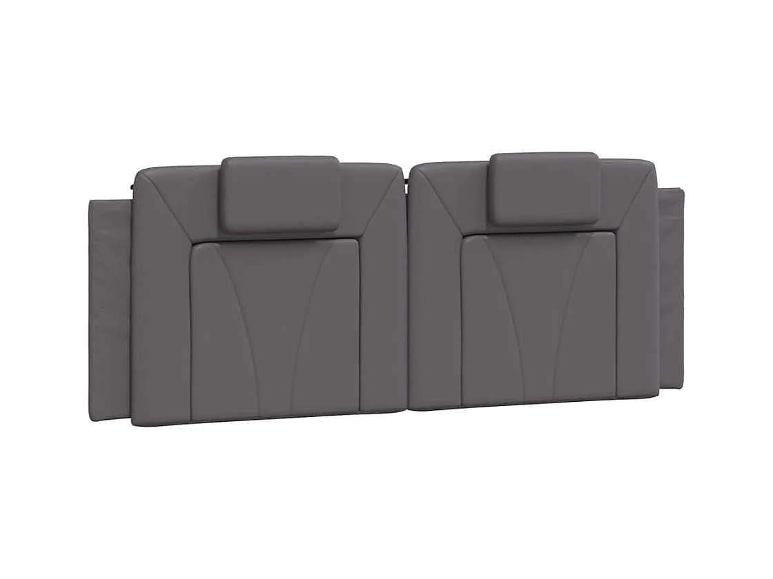 Coussin de tête de lit Viana gris 140 cm similicuir