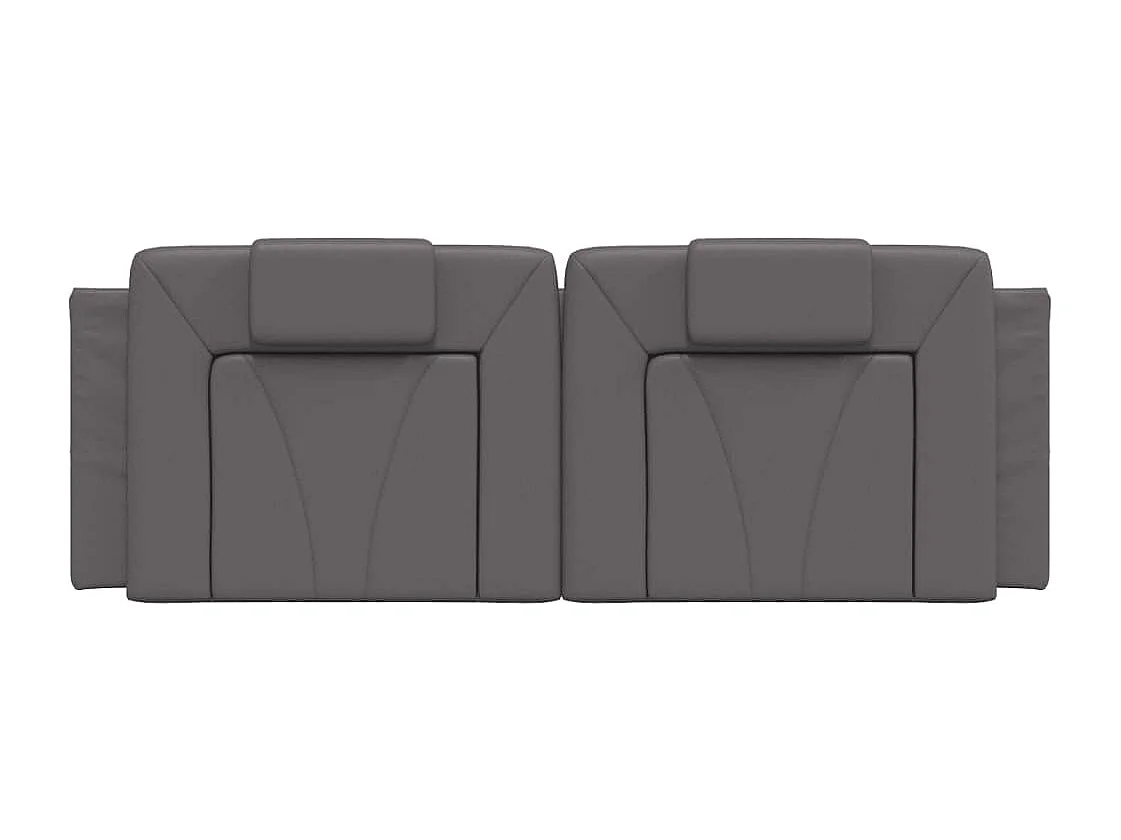 Coussin de tête de lit Viana gris 140 cm similicuir
