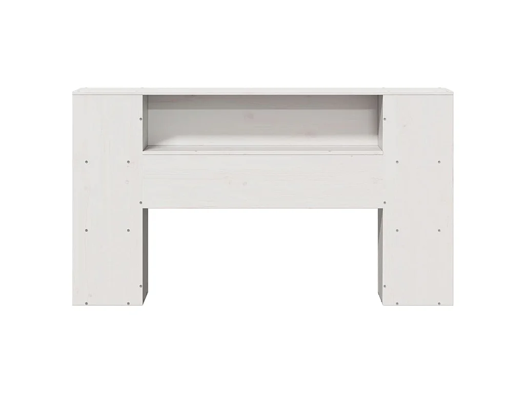 Tête de lit avec rangement blanc 160 cm bois massif de pin