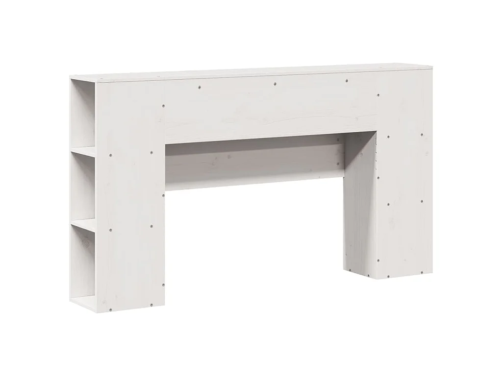 Tête de lit avec rangement blanc 160 cm bois massif de pin