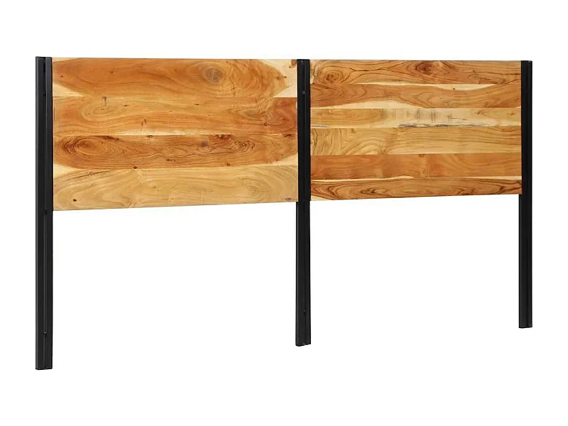 Testiera 200 cm in Legno Massello di Acacia e Ferro