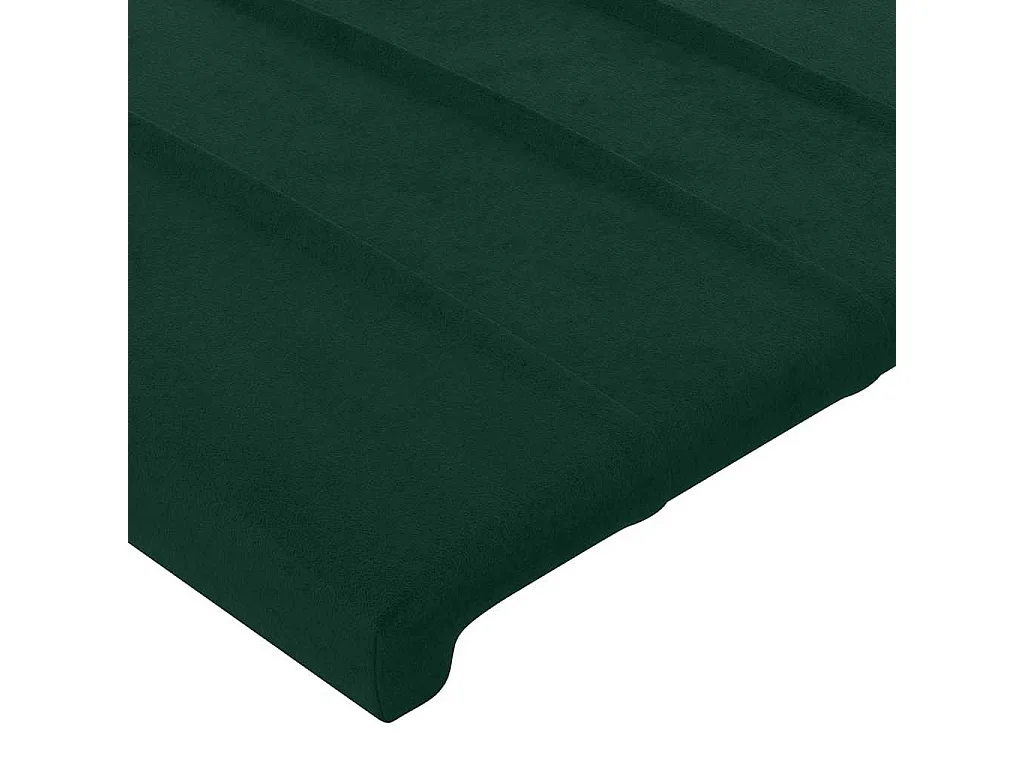 Tête de lit à LED Vert foncé 183x16x78/88 cm Velours