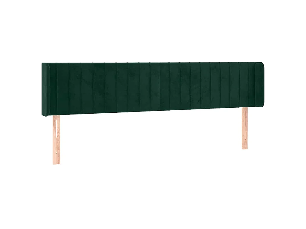 Tête de lit à LED Vert foncé 183x16x78/88 cm Velours