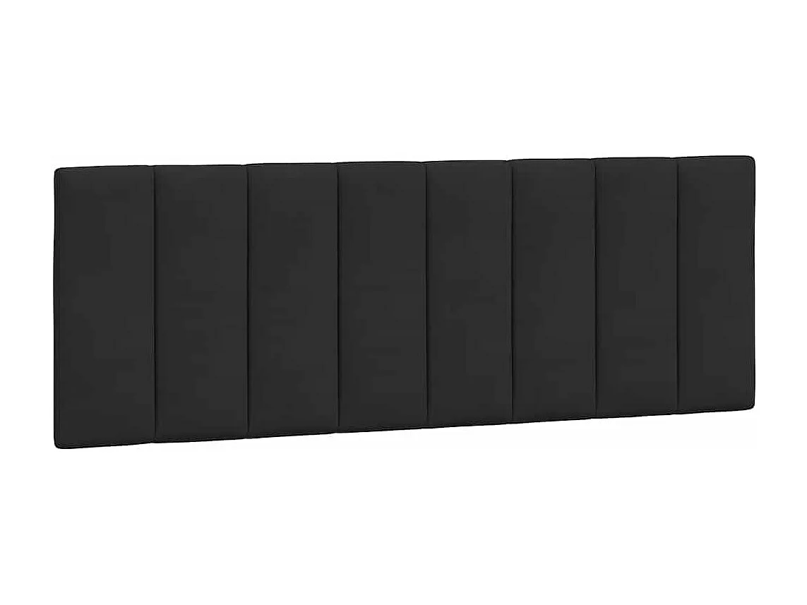 Coussin de tête de lit Hanko noir 140 cm velours