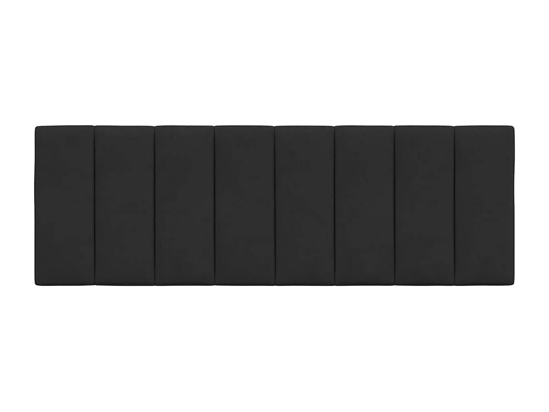 Coussin de tête de lit Hanko noir 140 cm velours
