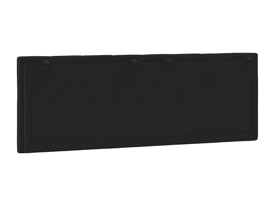 Coussin de tête de lit Hanko noir 140 cm velours