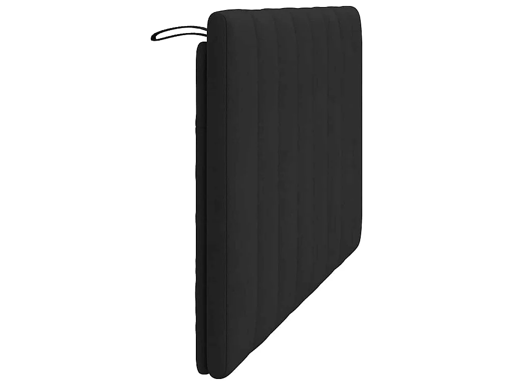 Coussin de tête de lit Hanko noir 140 cm velours