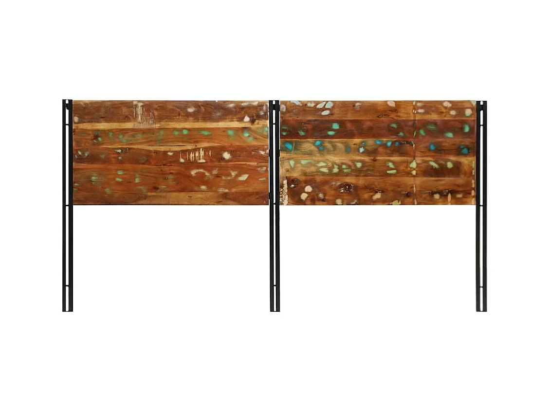 Tête de lit 200 cm bois massif récupéré et fer