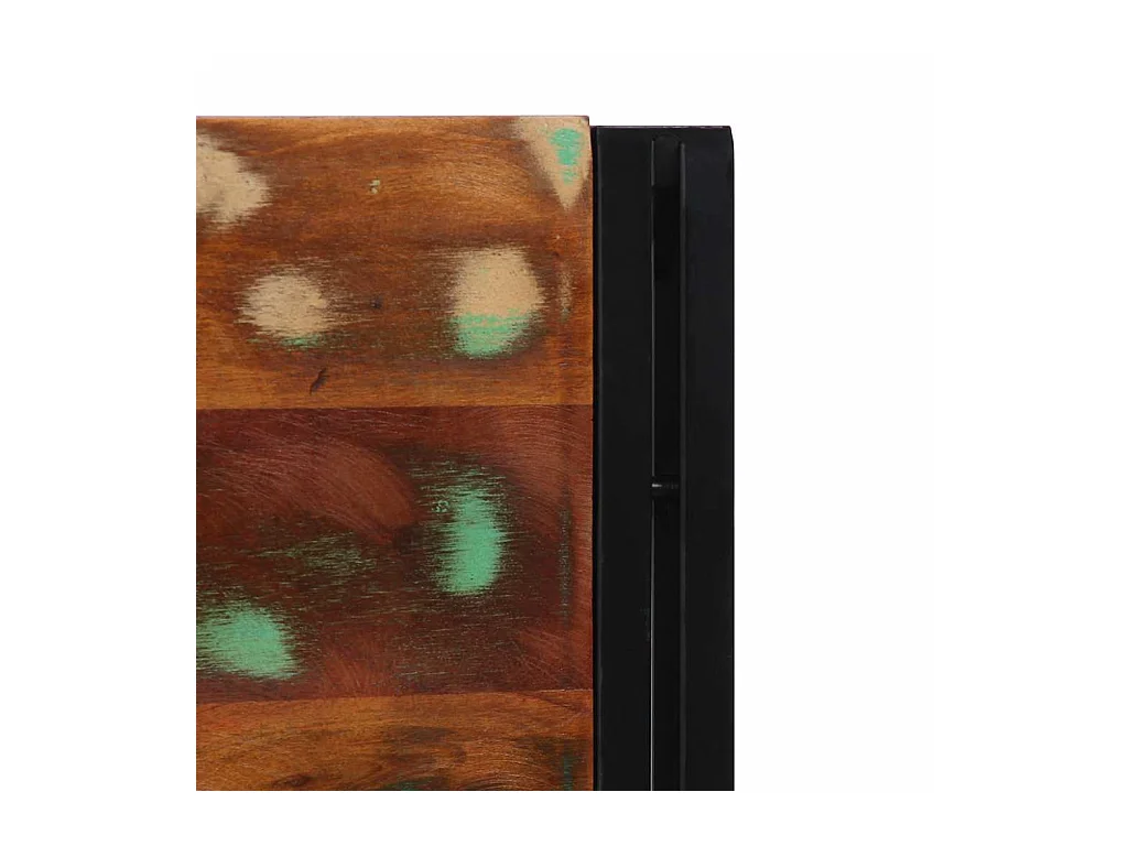 Tête de lit 200 cm bois massif récupéré et fer