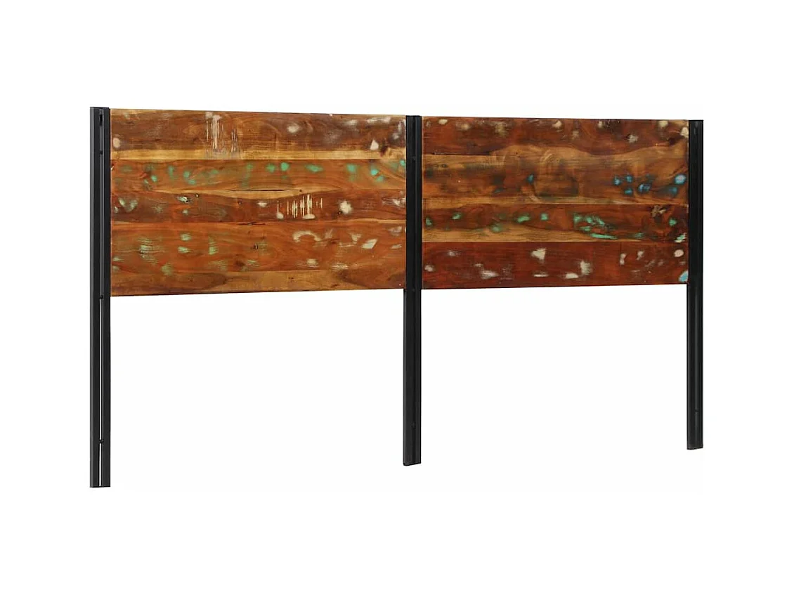 Tête de lit 200 cm bois massif récupéré et fer