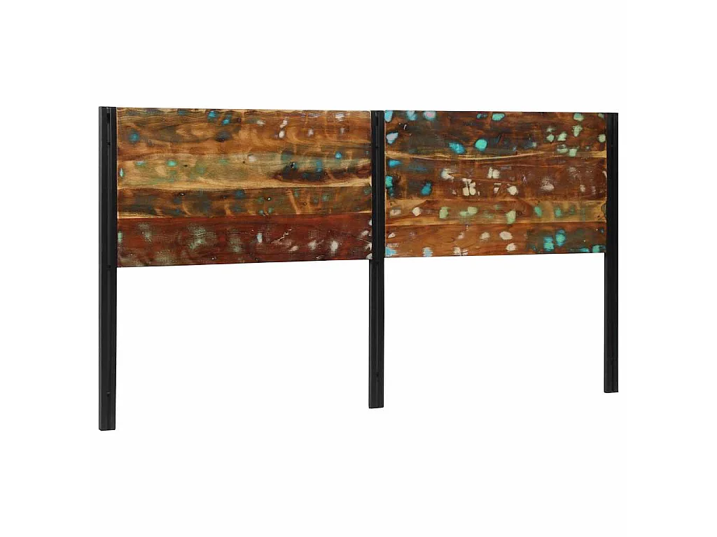 Tête de lit 200 cm bois massif récupéré et fer