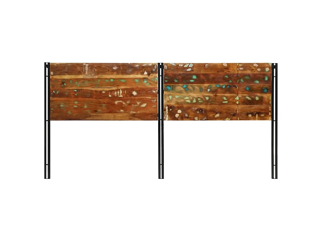 Tête de lit 200 cm bois massif récupéré et fer