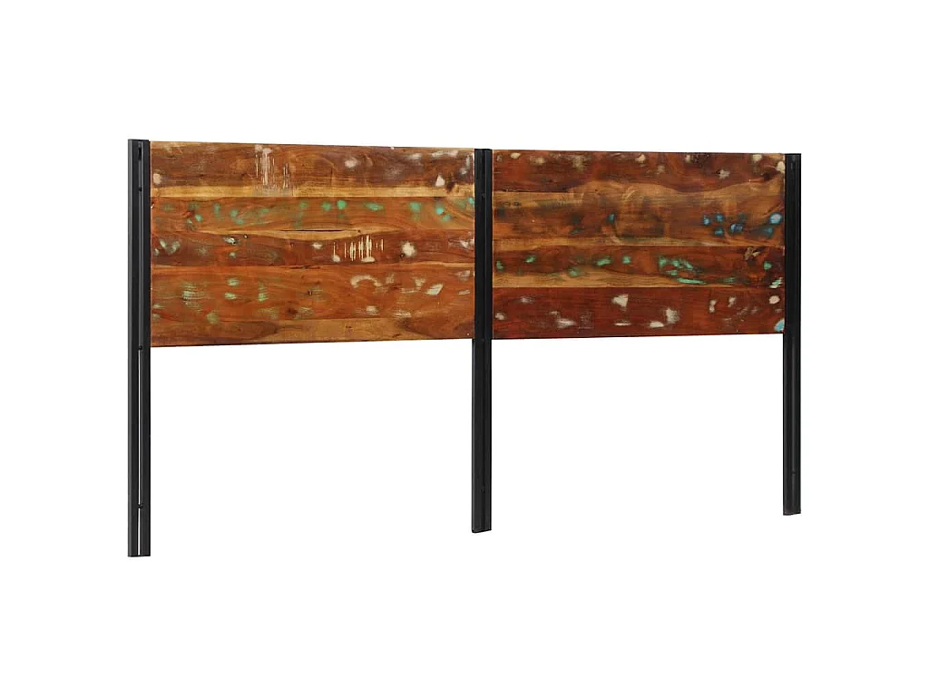 Tête de lit 200 cm bois massif récupéré et fer