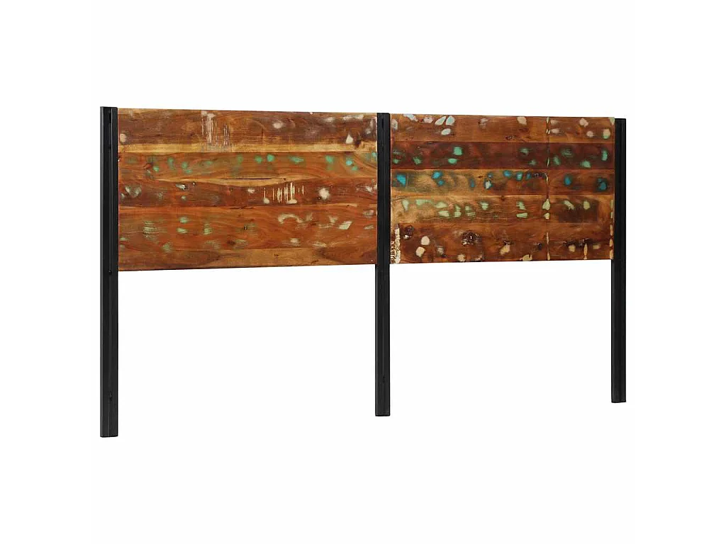 Cabecero 200 cm Madera Maciza Reciclada y Hierro