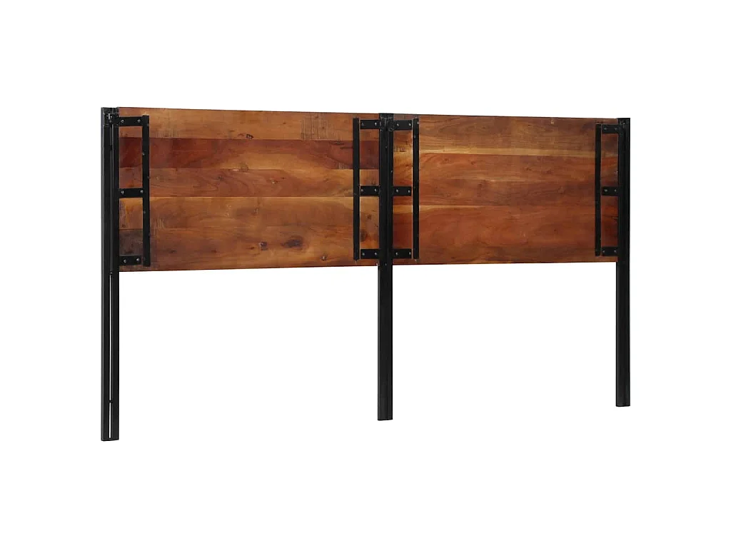Cabecero 200 cm Madera Maciza Reciclada y Hierro