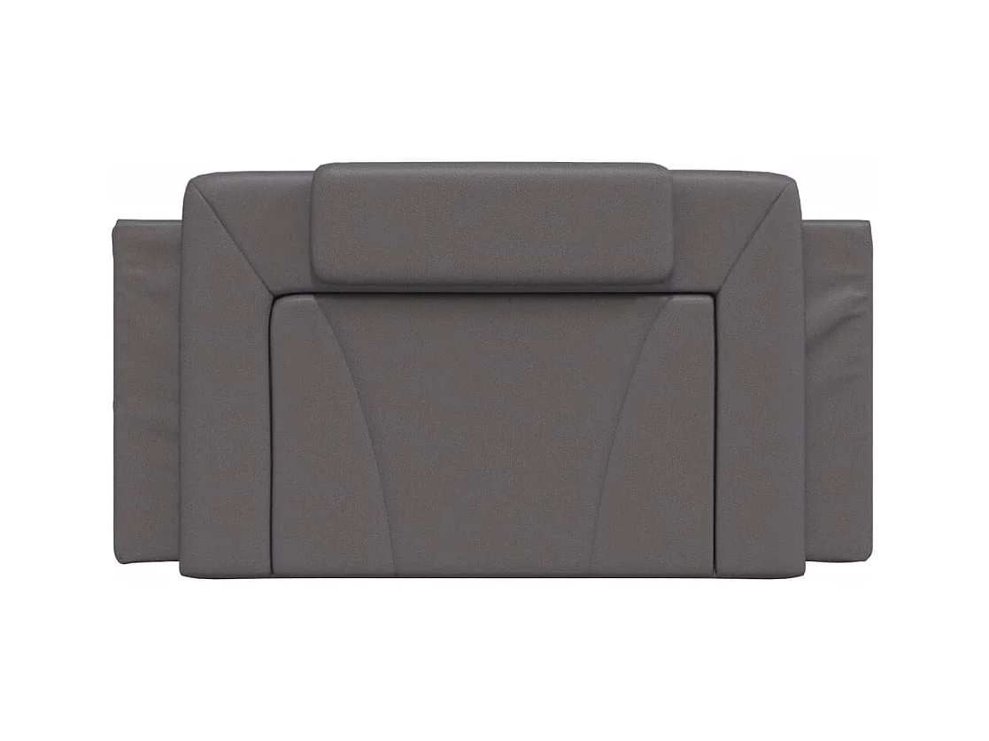 Coussin de tête de lit gris 100 cm similicuir