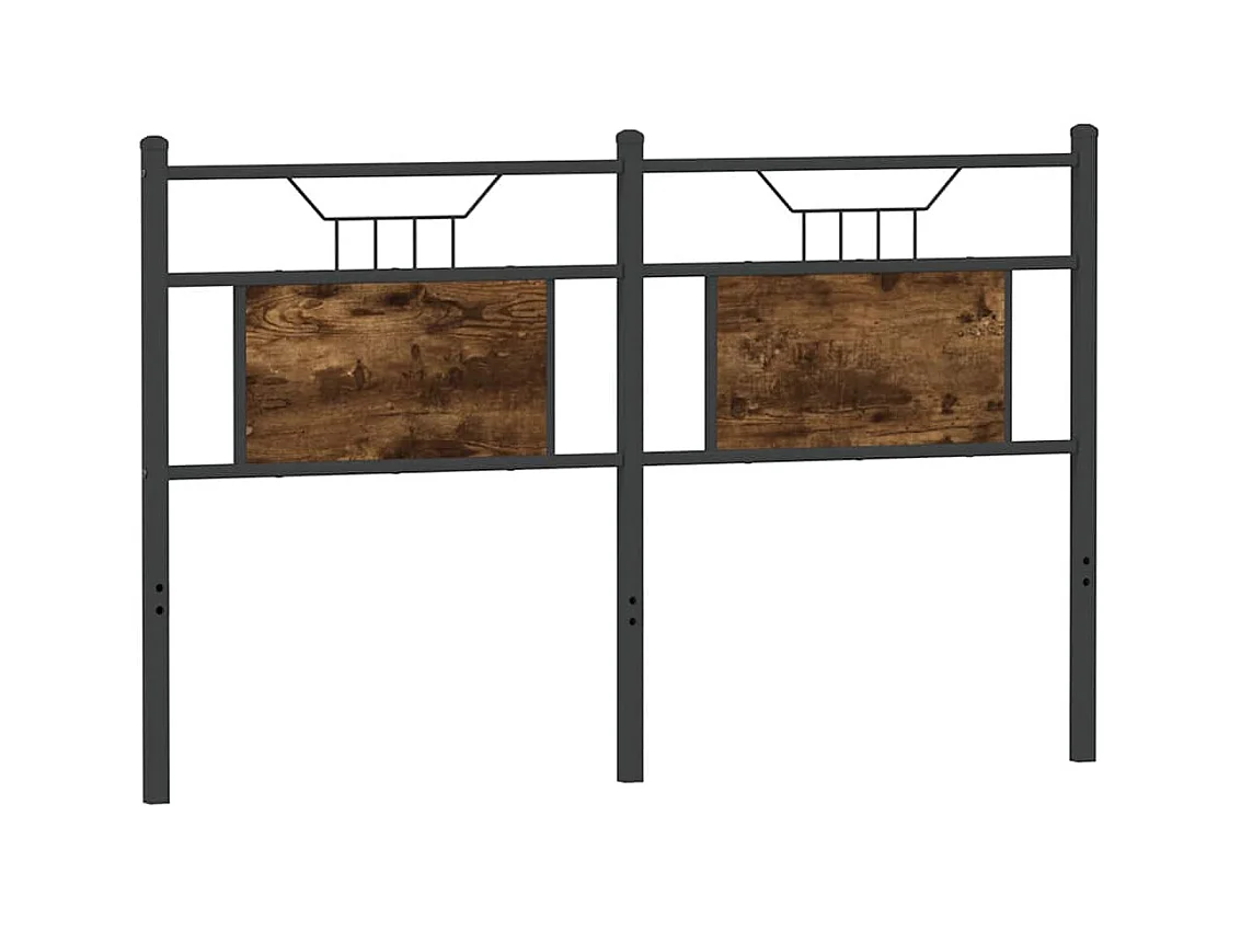 Hoofdeinde 137 cm spaanplaat 137 cm gerookt eikenhout en staal