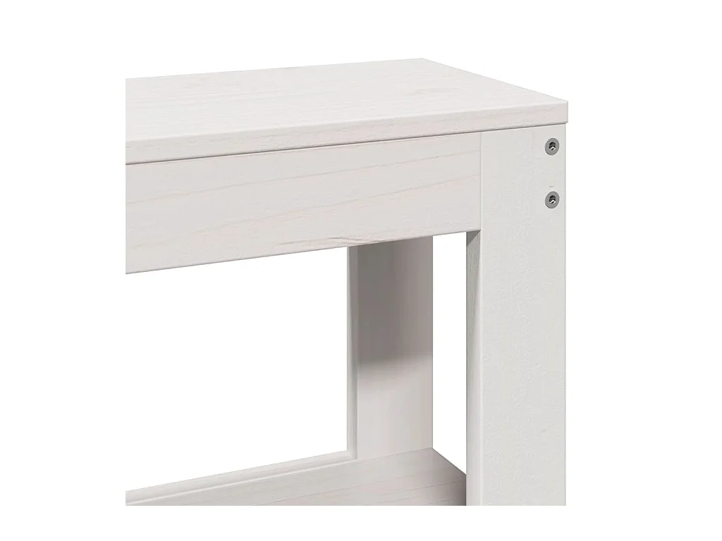 Tête de lit avec étagères blanc 160 cm bois massif de pin