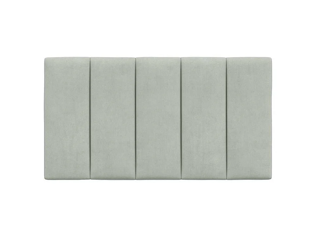 Hoofdbordkussen "Hanko" 80 cm fluweel lichtgrijs