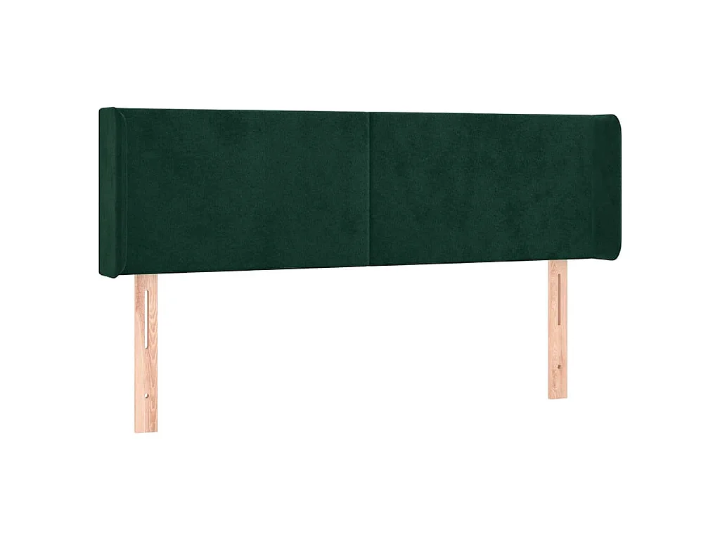 Tête de lit à LED Vert foncé 147x16x78/88 cm Velours