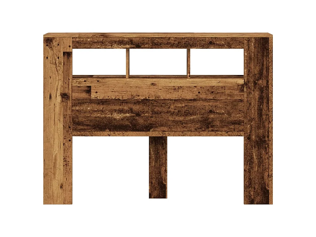 LED-Kopfteil Altholz-Optik 140x18,5x103,5 cm Holzwerkstoff