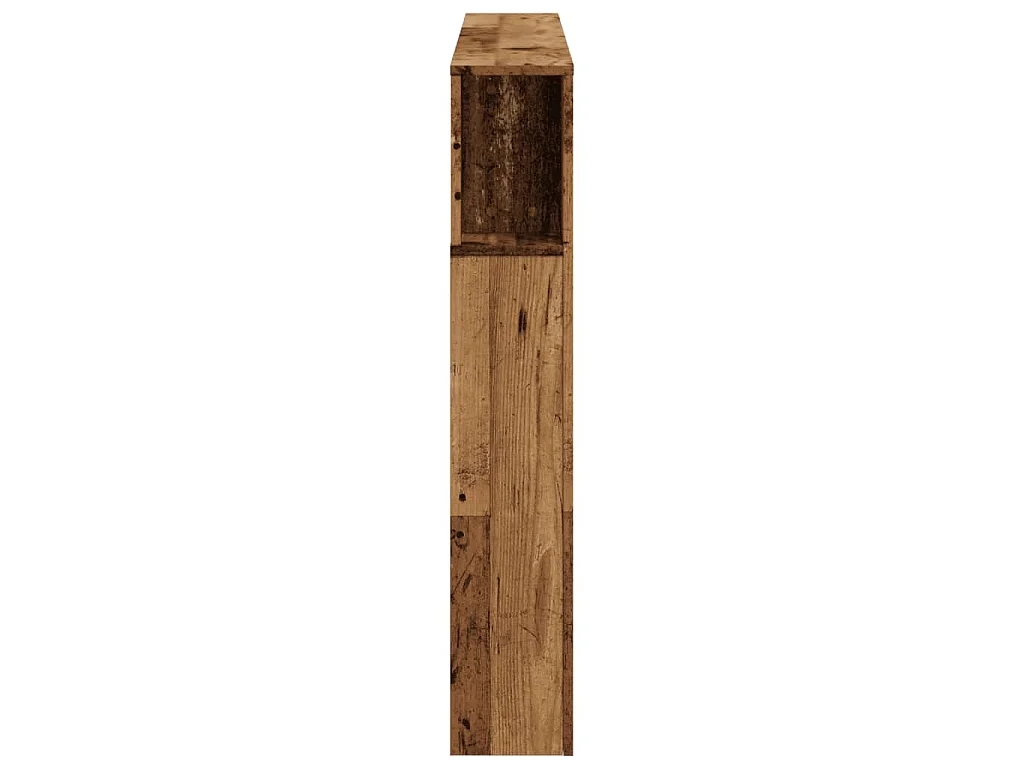 LED-Kopfteil Altholz-Optik 140x18,5x103,5 cm Holzwerkstoff