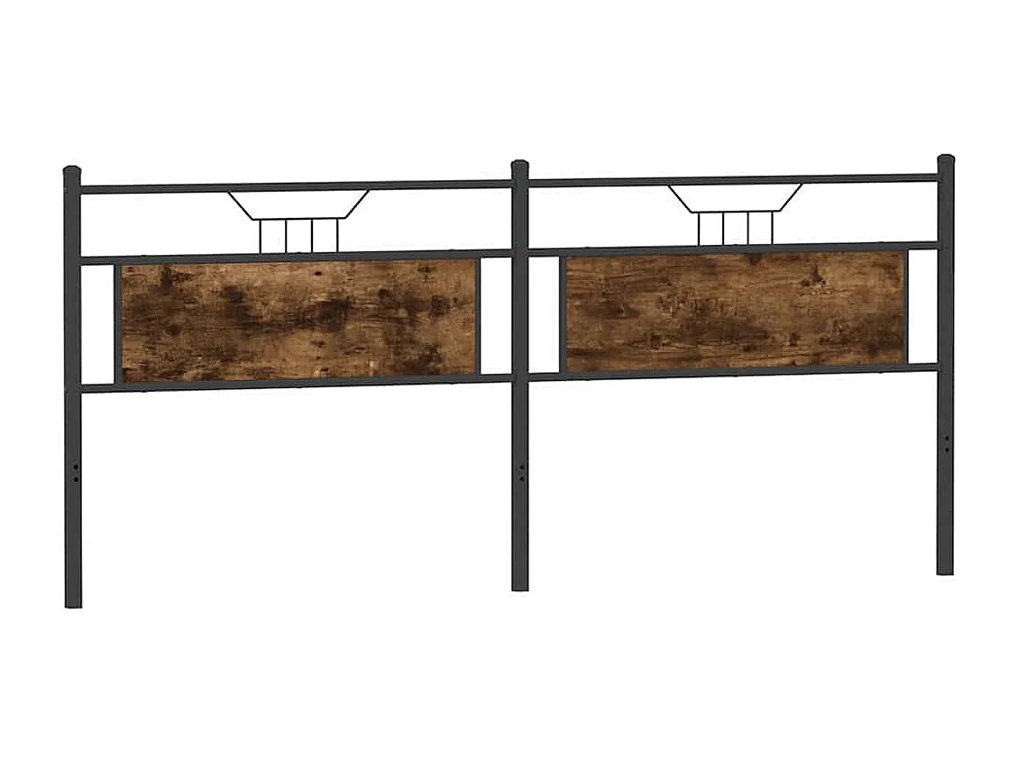 Kopfteil Räuchereiche 200 cm Holzwerkstoff und Stahl