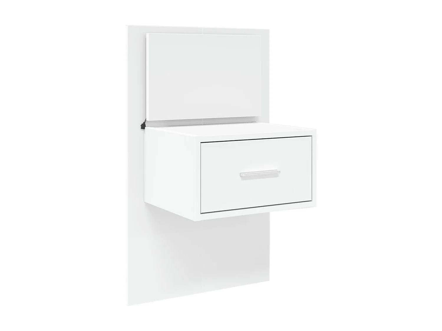 Hoofdbord met kastjes 120 cm bewerkt hout wit