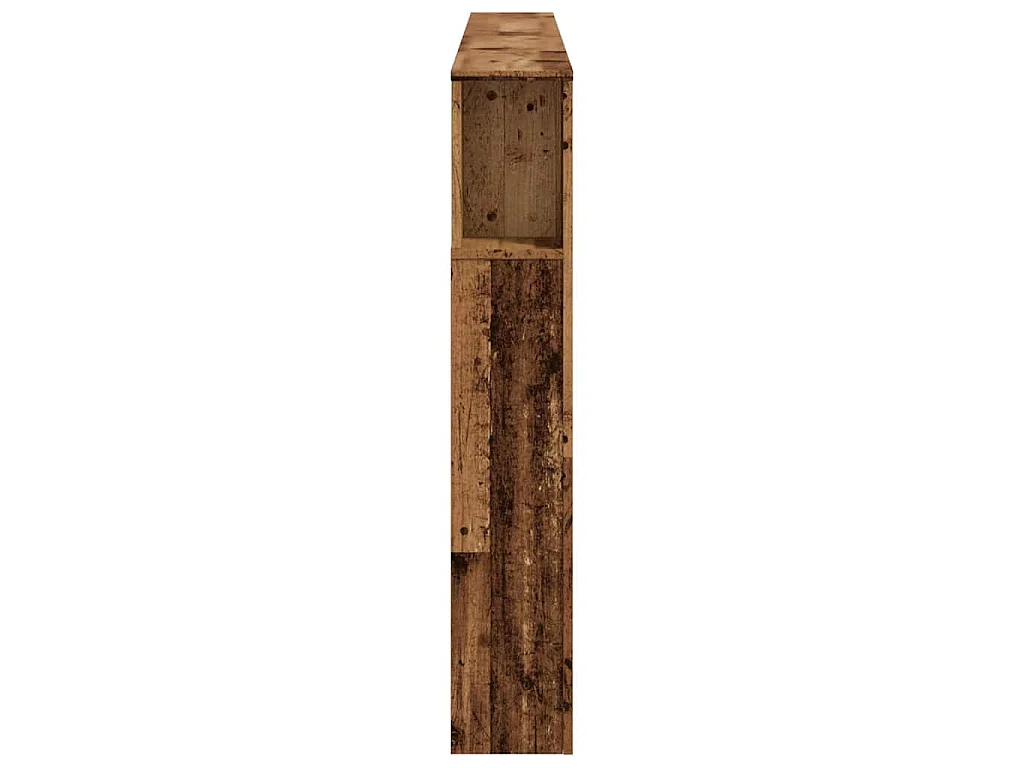 Tête de lit à LED vieux bois 200x18,5x103,5cm bois d'ingénierie