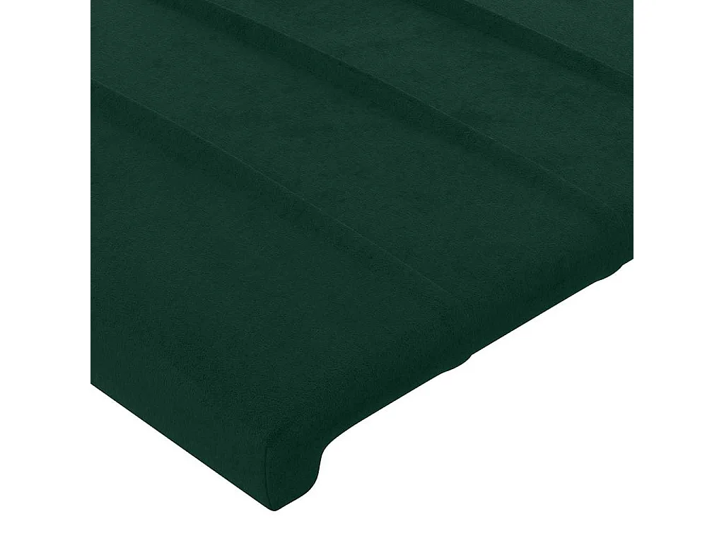 Tête de lit à LED Vert foncé 203x16x78/88 cm Velours