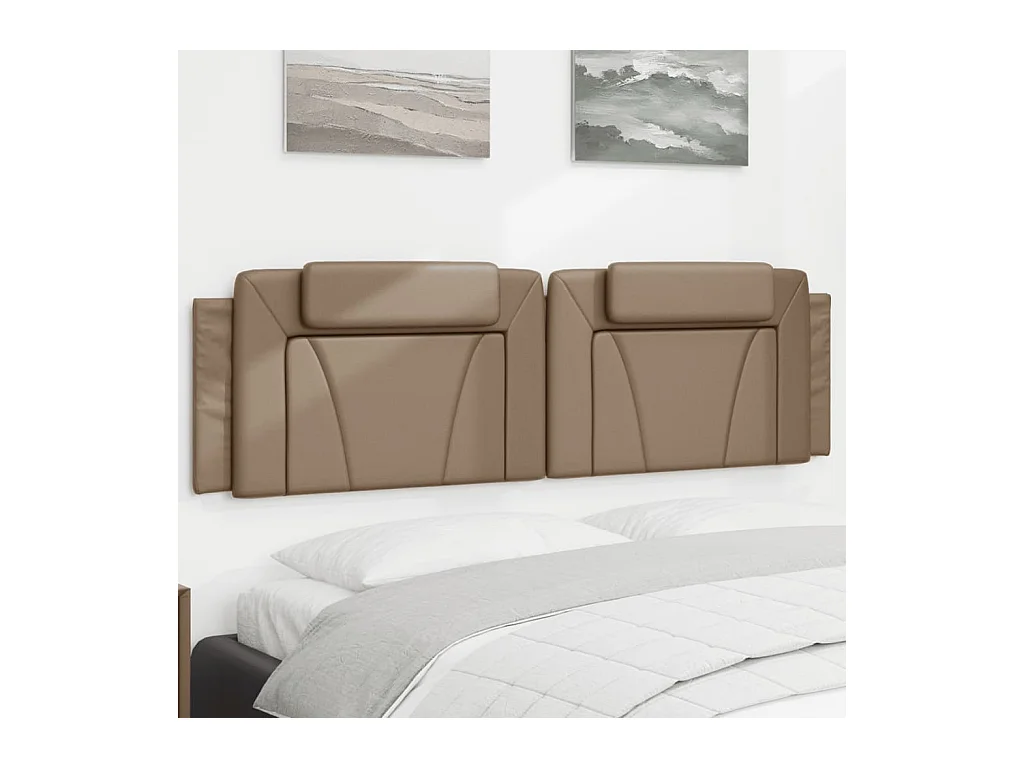 Coussin de tête de lit cappuccino 180 cm similicuir