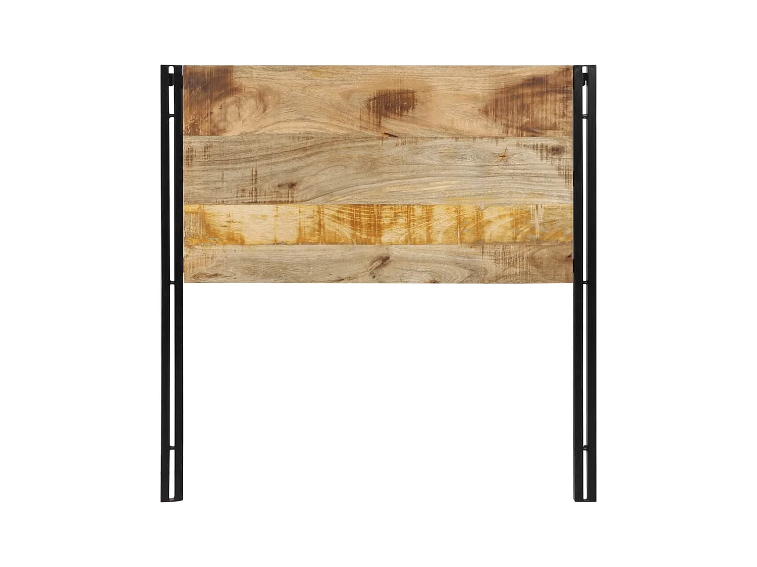 Kopfteil 100 cm Massivholz Mango und Eisen